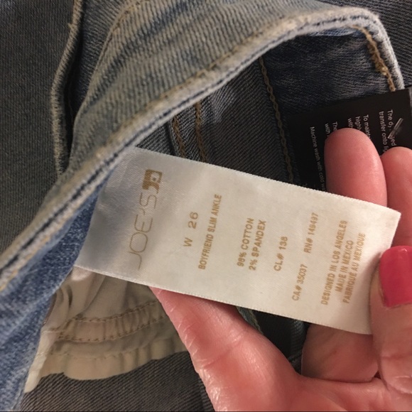 Joes jeans boyfriend cut slim ankle cuffed size 26 - Picture 6 of 10